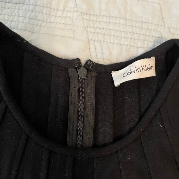 Calvin Klein Black Sleeveless Fit-and-Flare Dress - Picture 3 of 4